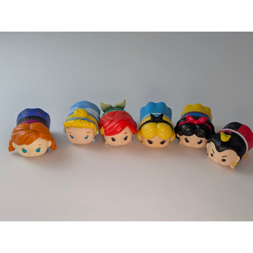 Disney Princess Tsum Tsum Vinyl Figure Lot of 6 Anna Ariel Snow White Evil Queen - Picture 5 of 8